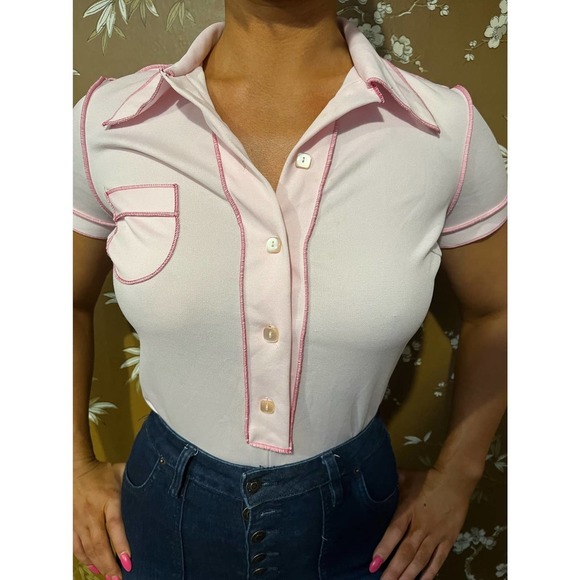Vanity Fair Tops - 1950’S Vanity Fair bodysuit pink on pink